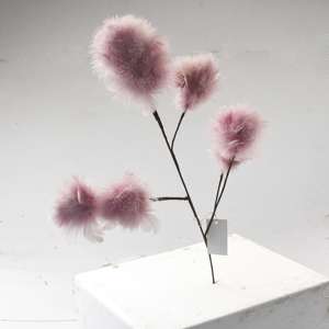Fleur de plumes artificielles roses en gros d'usine pour la décoration de vacances de mariage à la maison - Product Image 2