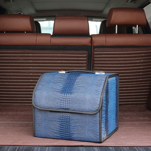 Leather Vehicle Trunk Organizer Car Boot Storage Box