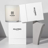 Coffret Cadeau de Bougies Parfumées de Luxe 8oz à l'Huile Aromatique, Cérémonies Olfactives, Cire de Soja, Marque Privée, avec Couvercles en Verre