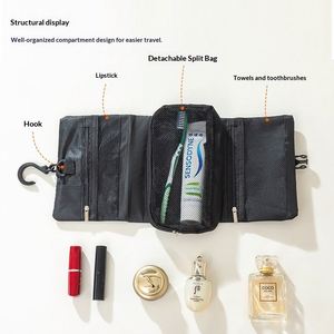 Fashion Polyester Zipper Large Capacity Buckle Folding for Bag with Hook Hanging for Men's and Women's Business Trip - Product Image 3