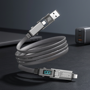 Câble de charge rapide USB Type-C vers Type-C avec connecteur rotatif à 540 degrés, cordon en nylon tressé en cuivre pur pour téléphone portable - Product Image 2