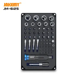 Jakemy JM-6125 Professionele Schroevendraaier Set Met Hoge Kwaliteit S-2 Driver Bit Diy Reparatie Tool Kit Voor Laptop Bril Mobiele Telefoon