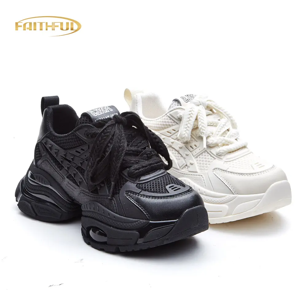 Comfortable Black White Zapatillas De Mujer Aumento Mesh Luxury Brand Women Dance Sneaker Girl Designer Sport shoes