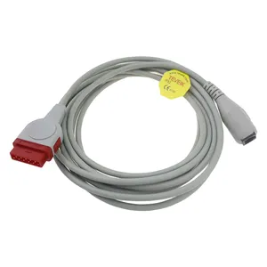 GE Marquette transducer IBP Cable For Invasive Blood Pressure Cable To Abbott ibp cable