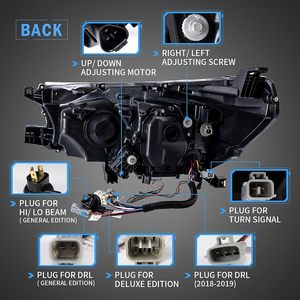 Светодиодные фары VLAND 55W 12V для <span class=keywords><strong>Hilux</strong></span> 2015-2020 с последовательным сигналом поворота, полностью светодиодные передние фары в сборе (для водителя и пассажира) - Product Image 6