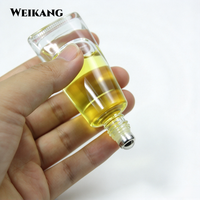 Flacon de parfum en verre irrégulier de 10 ml avec bille roulante et bouchon à vis en aluminium