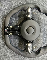 Volant sport personnalisé en cuir véritable pour BMW Série M, cuir perforé avec palettes de changement de vitesse, remplacement intérieur racing