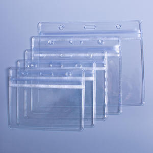Haute qualité Transparent <span class=keywords><strong>PVC</strong></span> ID Badge porte-carte multi-taille exposition verticale carte manches en gros Polyester lanière - Product Image 6