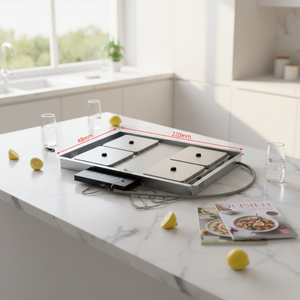 Table de <span class=keywords><strong>cuisson</strong></span> à induction électrique encastrable invisible <span class=keywords><strong>4</strong></span> <span class=keywords><strong>feux</strong></span> en acier inoxydable céramique écologique pour la maison - Product Image 5