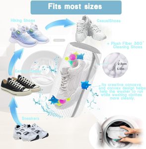 Bolsa de Lavandería Reutilizable Blanca para Guardar Zapatillas Deportivas, Tenis, etc., Kit de Lavado de Zapatos para Lavadora y Secadora - Product Image 3