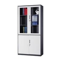 Armoire de rangement de bureau porte battante casier métallique à surface lisse pour classeur scolaire