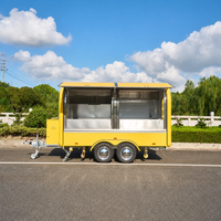Remorque de cuisine mobile homologuée COC à 4 roues pour la vente de nourriture de rue, intérieur personnalisable pour les en-cas, les hot-dogs et les bonbons