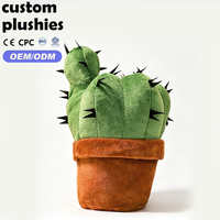 Vente en gros de peluches en tissu doux et moelleux, cactus vert en fausse fourrure, cadeau pour les amateurs de plantes