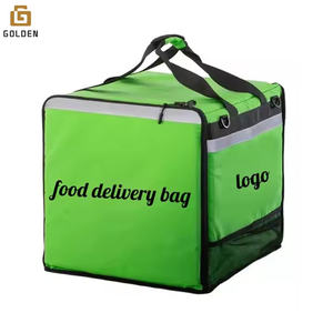 Altın teslimat mavi bakkal teslimat ulaşım motosiklet soğutucu tote gıda yalıtımlı termal pizza gıda teslimat çantası - Product Image 6