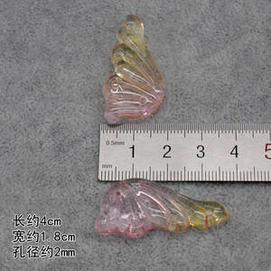 Manufacturer Wholesale New Product Diy Handmade Hair Crown Jewelry Material Czech Glaze Two-color Wing <b>Crystal</b> <b>Accessories</b> - Product Image 4