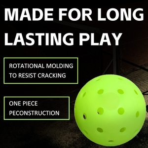 Palline <span class=keywords><strong>da</strong></span> Pickleball Jsword X40 a 40 Fori per Esterni, Stampate Rotazionalmente, in Materiale PE Durevole, Approvate USAPA, by Professor Pickleball - Product Image 4