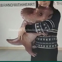 Marionnette ou accessoire de spectacle Triceratops mignon pour bébé, fait main, à vendre, marionnette de dinosaure animatronique artisanale pour événements et fêtes d'enfants