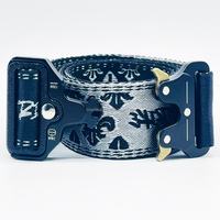 Ceinture tactique pour homme avec boucle en métal à logo tissé personnalisé de 38 mm, ceinture en nylon épaisse et durable, ceinture de sport de plein air, ceinture de ski Capeesh