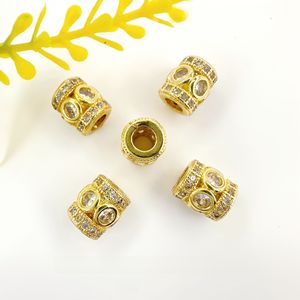 Perles d'espacement en zircon de style européen et américain, taille hexagonale, pour la création de bijoux DIY - Product Image 4