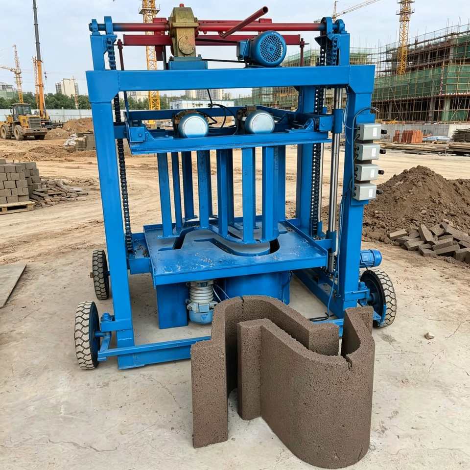 Semi Automatic Brick Making Machine Easy Operation Cement Block Making ...