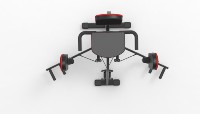 Máquina de Entrenamiento de Piernas y Caderas 2 en 1 Plegable Mini Adductor, Equipo de Ejercicio Sentado, Precio Competitivo, Espuma