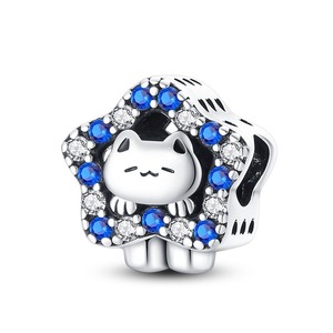 Hermosa mariposa flor hilo seguridad cuenta Popular moda cobre joyería con circón 925 <span class=keywords><strong>Plata</strong></span> al por mayor - Product Image 5