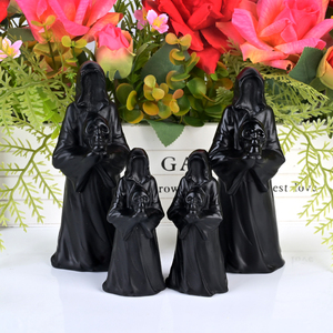 Wholesale Natural Hand Carved Black Obsidian Figurine Healing <b>Crystal</b> Skulls Sculpture for Home Decor - Product Image 4