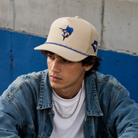 Casquette de golf à cinq panneaux avec logo brodé personnalisé, fabrication OEM, faible MOQ, nylon de haute qualité, fermeture auto-agrippante, sports de plein air