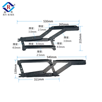 Mekanisme Lipat Tempat Tidur Sofa Baja Tugas Berat C69-2 3.0/4.0mm |   Perlengkapan Perangkat Keras Furnitur |   OEM/ODM untuk Produsen Sofa