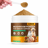 Suplemento para Mascotas PetViva, Polvo de Hongos para Perros y Gatos, Beta Glucanos, Polifenoles, Inmunidad, 120g, Natural, Venta al por Mayor, Fábrica OEM