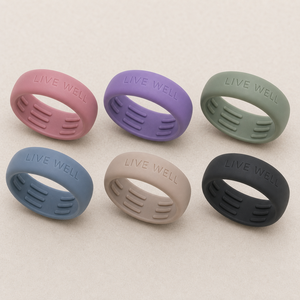 Coque de protection en silicone Oura Ring 5/4 Galaxy Ring RingConn Ultrahuman, rose poudré gaufré, pour bague connectée, avec inscription personnalisée pour elle - Product Image 1