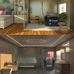 อ่างอาบน้ำร้อนสำหรับ2ท่านโดมแบบพกพาสไตล์โบสถ์เป่าลมออกประตูสปา - Product Image 5