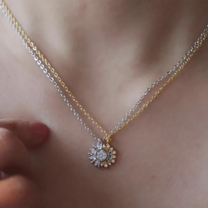 Collier Soleil et Lune en Laiton Plaqué Or Qiuhan <span class=keywords><strong>pour</strong></span> Couples, Meilleurs Amis, Pendentifs Assortis Promesse Lui et Elle, Lots en Gros - Product Image 5