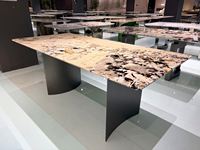 Nouvelles pieds de table de luxe en acier inoxydable poli sur mesure pour comptoirs en granit et marbre