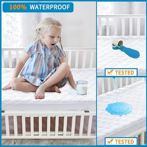 Sợi Nhỏ Giường Cũi Nệm Bảo Vệ Pad Siêu Mềm Mại Không Thấm Nước Trang Bị Tấm Phong Cách Bộ Đồ Giường Bìa Cho Nhà Sử Dụng Giường Bug Kháng - Product Image 4