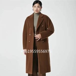 <span class=keywords><strong>Cappotto</strong></span> <span class=keywords><strong>Lungo</strong></span> da Donna di Alta Qualità, Giacca Invernale di Lusso, 10% Cashmere 90% Lana, Colore <span class=keywords><strong>Cammello</strong></span>, Reversibile - Product Image 4