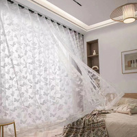 Rideaux en voile de style européen pour salon, balcon, chambre à coucher, rideau de fenêtre en dentelle, certifié OEKO-TEX, polyester occultant