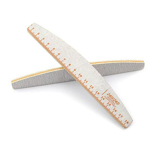 Lima de uñas de doble cara Boomerang de gran venta, grano 80/100/120/150/180/240/320, forma de luna, diseño cebra, núcleo de plástico negro - Product Image 4