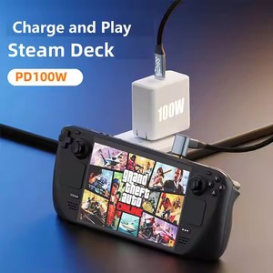 4k 60Hz Upright Bend Type C Mâle à Type C Femelle 10Gbps Câble de Données USB3.1 PD100W Adaptateur de Câble de Charge Super Rapide pour <span class=keywords><strong>Steam</strong></span> Deck - Product Image 4
