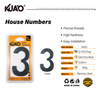 Nomor Rumah Digital Logam untuk Alamat Bisnis "3" Nomor Rumah Numerik Kecil "3"