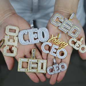 Bán buôn Có sẵn Mặt dây chuyền Hip Hop mạ vàng 18K đính đá Cubic Zirconia lấp lánh dành cho nam, bé trai, gia đình OG CEO FR BABY ABP FAMILY <span class=keywords><strong>NRA</strong></span> - Product Image 6