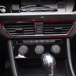 เครื่องปรับอากาศกลางด้านหน้าสำหรับ Volkswagen Bora อุปกรณ์ตกแต่งภายใน<span class=keywords><strong>รถ</strong></span>ยนต์ทำจากสแตนเลสสตีลคาร์บอนไฟเบอร์สำหรับ2019 - Product Image 2