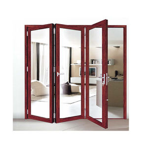 Sin marco acordeón <span class=keywords><strong>terraza</strong></span> corredera de aluminio puertas de vidrio cortina plegable puertas interiores de pared de partición de <span class=keywords><strong>puerta</strong></span> de vidrio de aluminio - Product Image 5