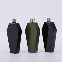 Botella de Agua Portátil Hexagonal de Acero Inoxidable 304, Diseño Creativo, Gruesa, a Prueba de Fugas, de 8 Onzas Líquidas, para Exteriores