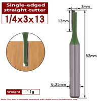 Pacha Tool Straight Grooves Shank Four Flutes Router Bits Wood Milling Cutter Shank Woodworking Router Bit