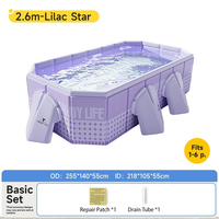 Piscine gonflable pliable en PVC écologique et durable pour usage domestique et extérieur, idéale pour bébés, enfants et familles, avec fonction de surf, 2,1m-3m