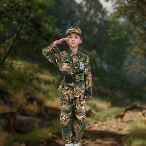 कस्टम कारखाने की आपूर्ति बाहरी साहसिक पोशाक वर्दी लकड़ी पैटर्न टिकाऊ सिलाई डिजाइन श्रृंखला बच्चों के छलावरण पोशाक पोशाक पोशाक - Product Image 3