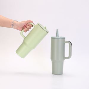 Vaso Térmico de Acero Inoxidable de Cuarta Generación, 40 oz, Aislado al Vacío, con Asa y Boquilla Plegable, Mantiene Frío o Caliente de 6 a 12 Horas, Moderno, Ideal para Regalo - Product Image 1