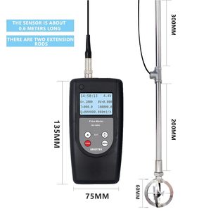 Hojila <b>Water</b> Velocity <b>Meter</b> FM-100V5 0.01-5.00 M/S Turbine <b>Flow</b> Sensor Open Channel Use - Product Image 2