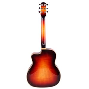 Guitare <span class=keywords><strong>Jazz</strong></span> <span class=keywords><strong>Gypsy</strong></span> à corps creux YUnzhi faite à la main, table en épicéa, dos/côtés en érable, touche en ébène, échelle de 628 mm, pré-équipée pour micros H/S - Product Image 2